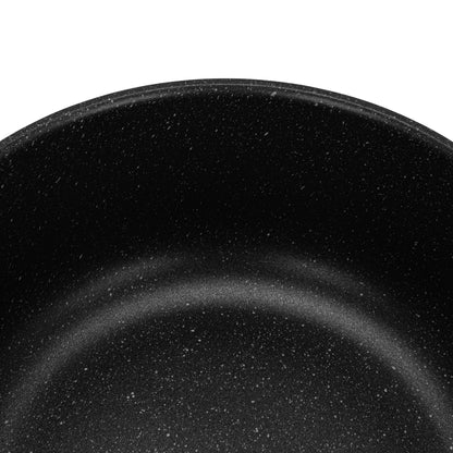 Olla Adelina Con Tapa De Cristal 4.58 Lts Fissman11#Negro