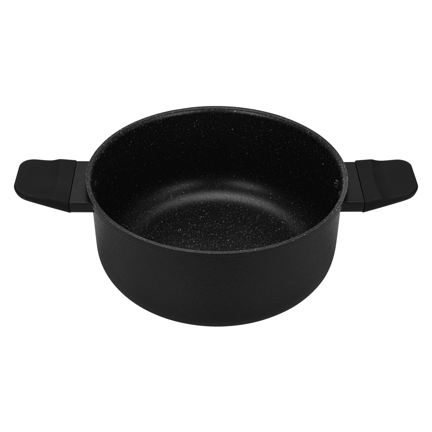 Olla Adelina Con Tapa De Cristal 4.58 Lts Fissman3#Negro