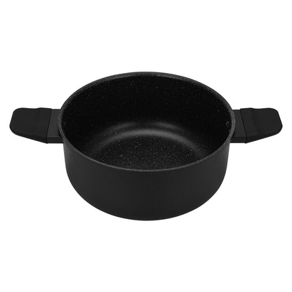 Olla Adelina Con Tapa De Cristal 4.58 Lts Fissman3#Negro
