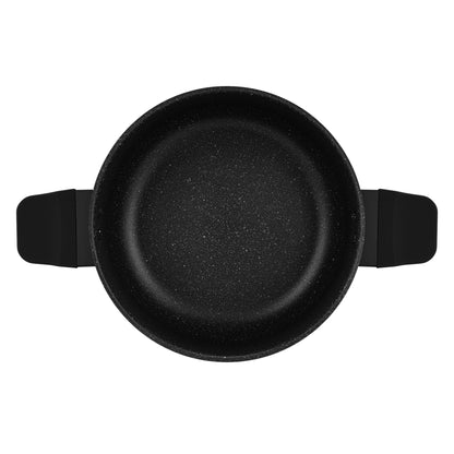 Olla Adelina Con Tapa De Cristal 4.58 Lts Fissman6#Negro