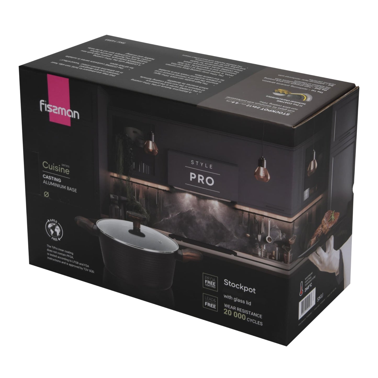 Olla Antiadherente Cuisine Tapa De Cristal 2.6 litros Fissman-Ollas