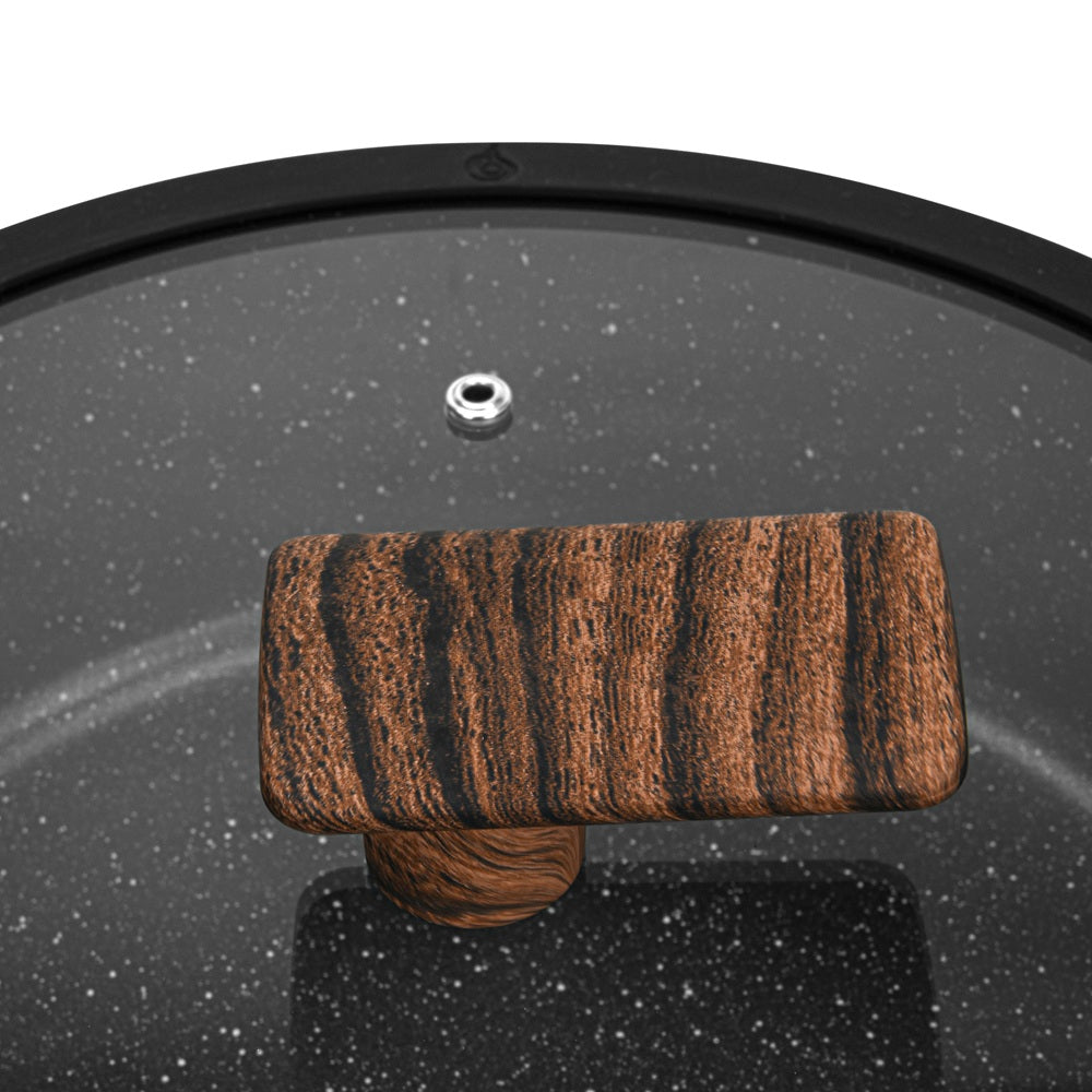 Olla Arrocera Filomena Antiadherente 3.5 litros 28 cm con fondo de inducción Fissman5#Negro