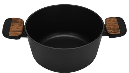 Olla Feorella Con Tapa De Cristal 2.67 Lts Fissman2#Negro