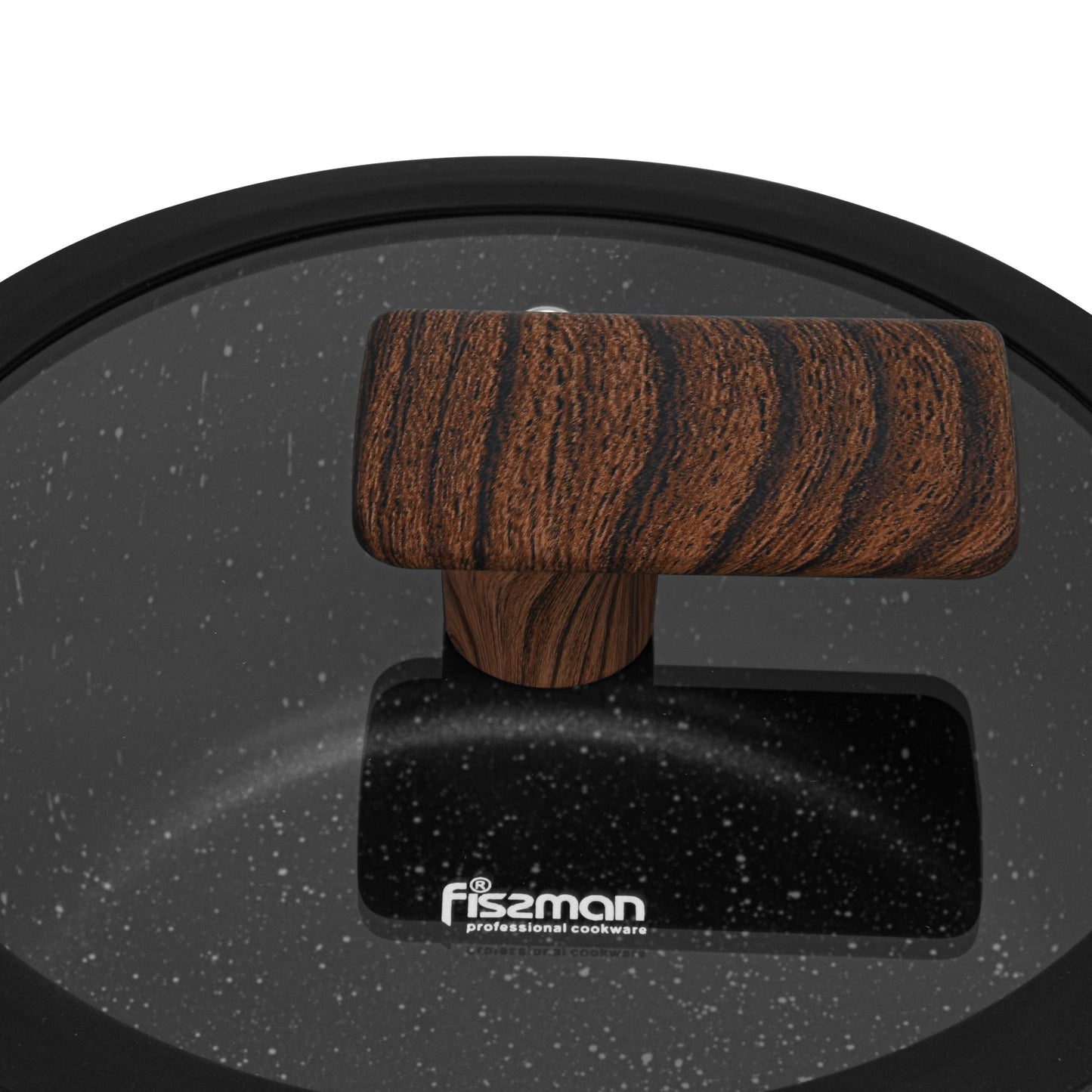 Olla Filomena Con Tapa De Cristal 2.3 Lts Fissman11#Negro