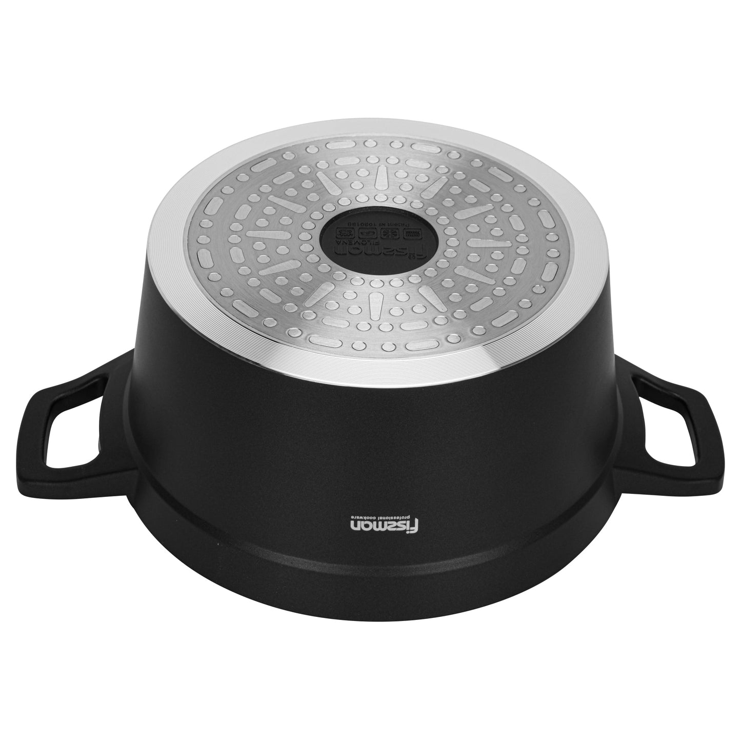 Olla Filomena Con Tapa De Cristal 2.3 Lts Fissman5#Negro