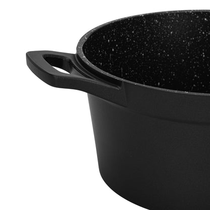Olla Filomena Con Tapa De Cristal 2.3 Lts Fissman6#Negro