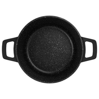 Olla Filomena Con Tapa De Cristal 2.3 Lts Fissman8#Negro