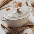 Olla Oval 28 Cm Hierro Fundido Ivory Cuina1#Blanco