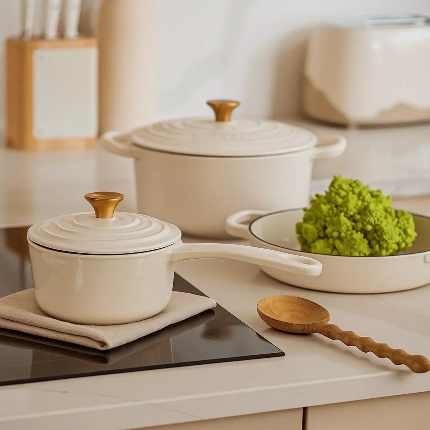 Olla para Salsas Hierro Fundido Ivory - Cuina2#Sin color