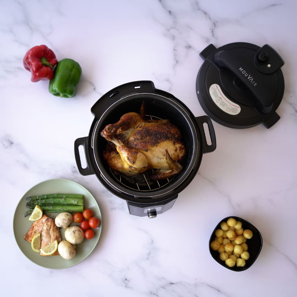 Olla Eléctrica Multifuncional Cook 6 Lts Mouvair + Recetario3#Negro