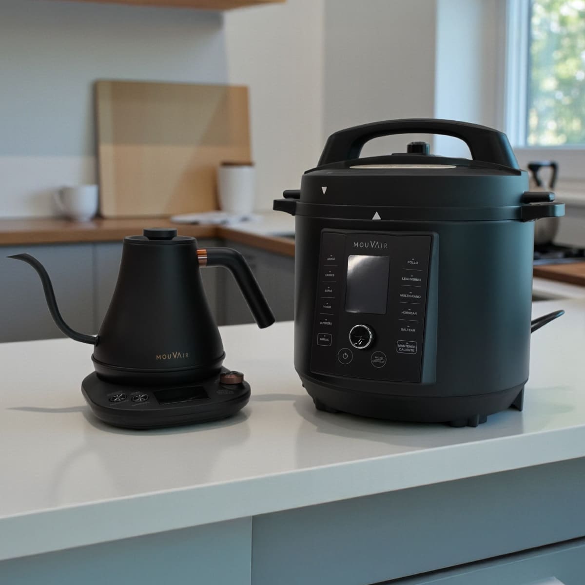 Olla Eléctrica Multifuncional + Hervidor Inteligente Mouvair Swan1#Negro