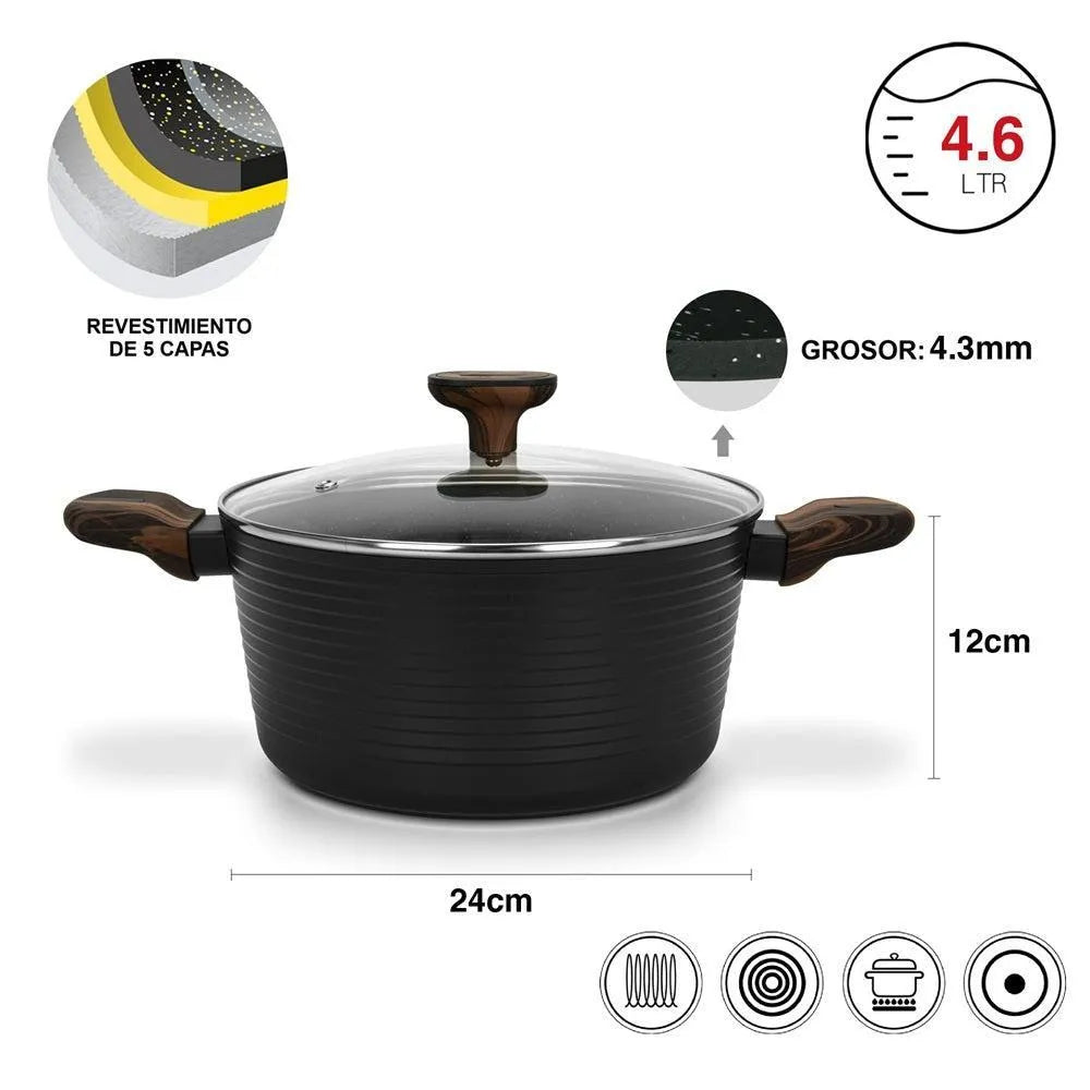 Ollas Antiadherente Premium Cuisine Complete Set Fissman-Baterias (Juegos de ollas)