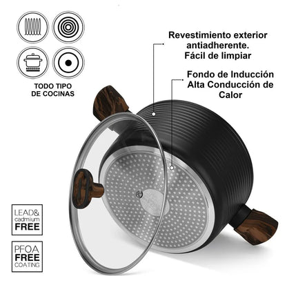 Ollas Antiadherente Premium Cuisine Daily Set Fissman-Baterias (Juegos de ollas)