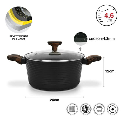 Ollas Antiadherente Premium Cuisine Daily Set Fissman-Baterias (Juegos de ollas)
