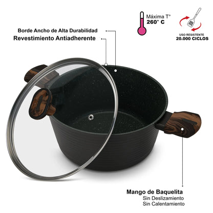 Ollas Antiadherente Premium Cuisine Pro Set Fissman-Baterias (Juegos de ollas)