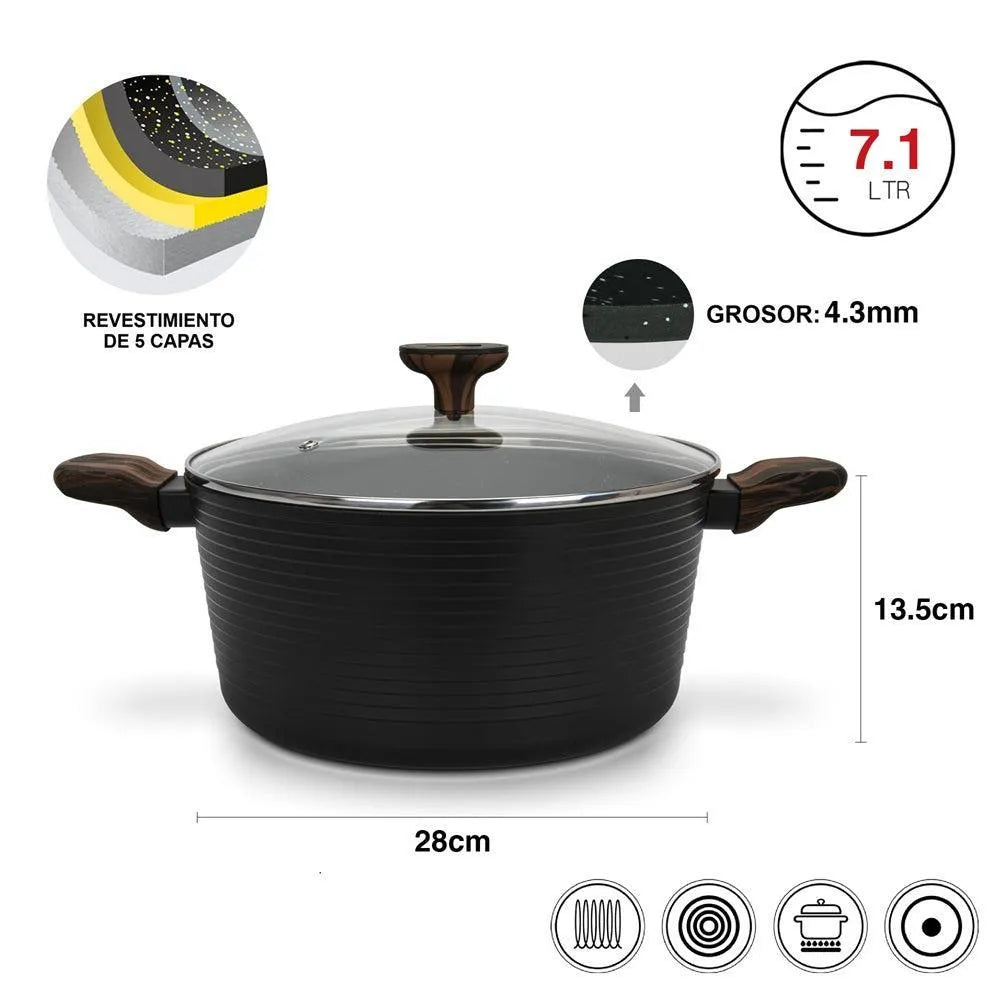 Ollas Antiadherente Premium Cuisine Pro Set Fissman-Baterias (Juegos de ollas)