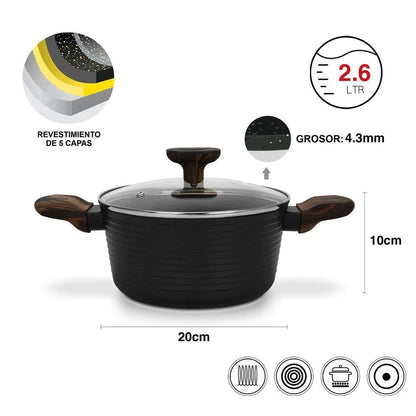 Ollas Antiadherente Premium Cuisine Pro Set Fissman-Baterias (Juegos de ollas)