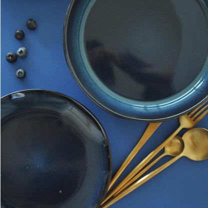 Juego de Loza 18 piezas Vajilla Cerámica Oporto Decoexpress4#Azul