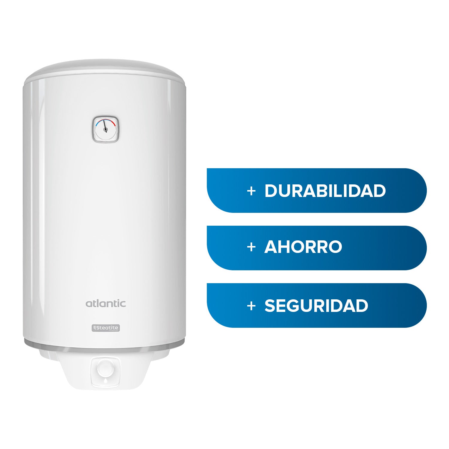 Termo Eléctrico Steatite 80 Lts Atlantic7#Blanco
