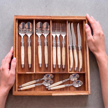 Organizador Cubiertos Expandible Madera Acasia Oslo Simplit-Cubiertos