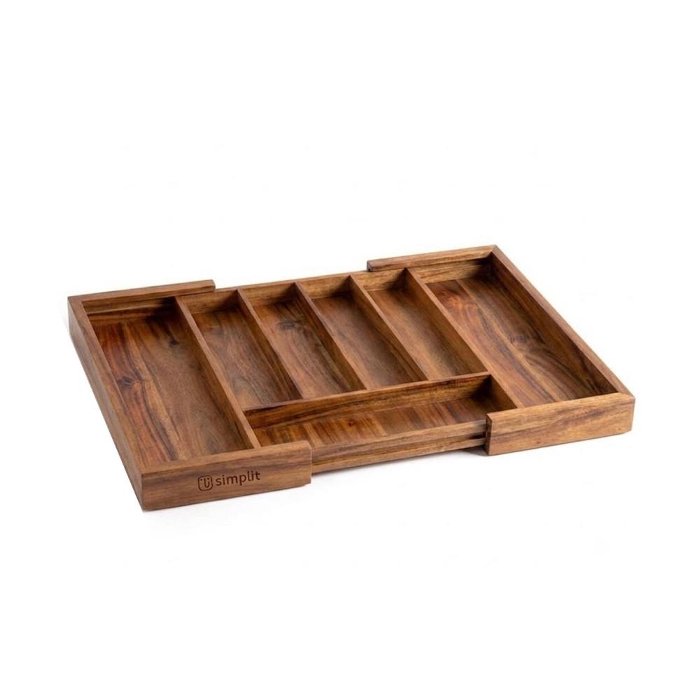 Organizador Cubiertos Expandible Madera Acasia Oslo Simplit-Cubiertos