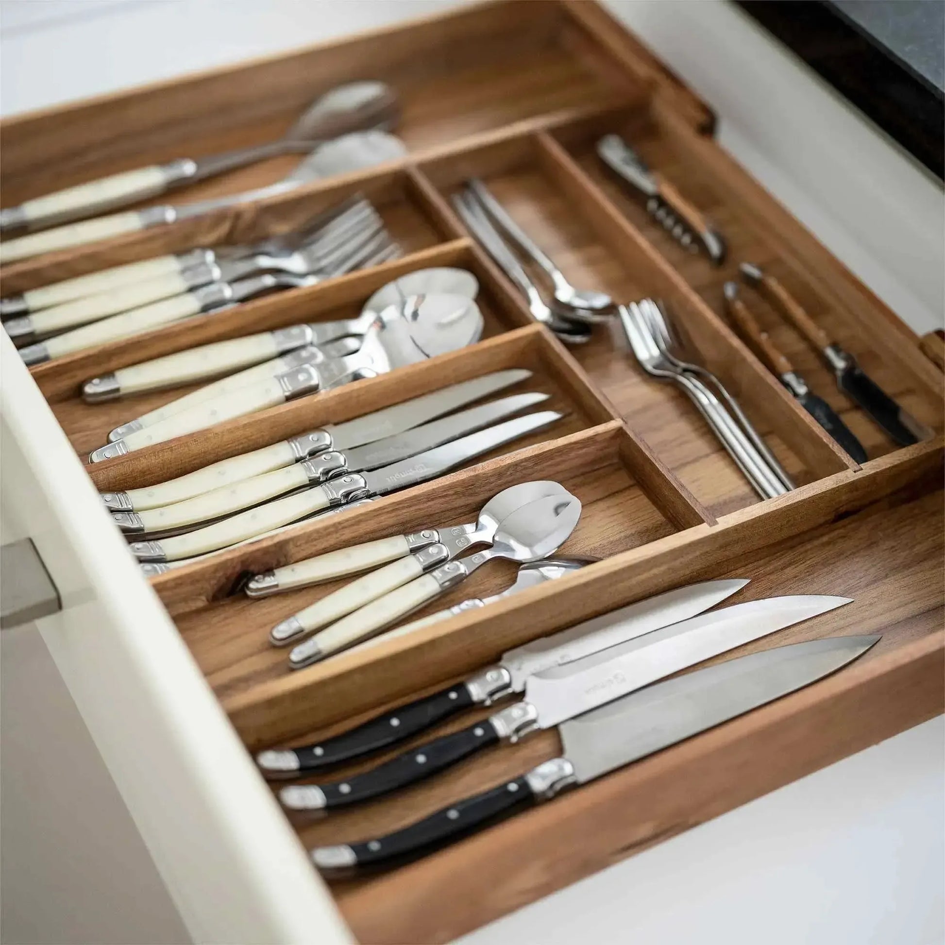 Organizador de Cubiertos Expandible Basel Simplit4#Marrón