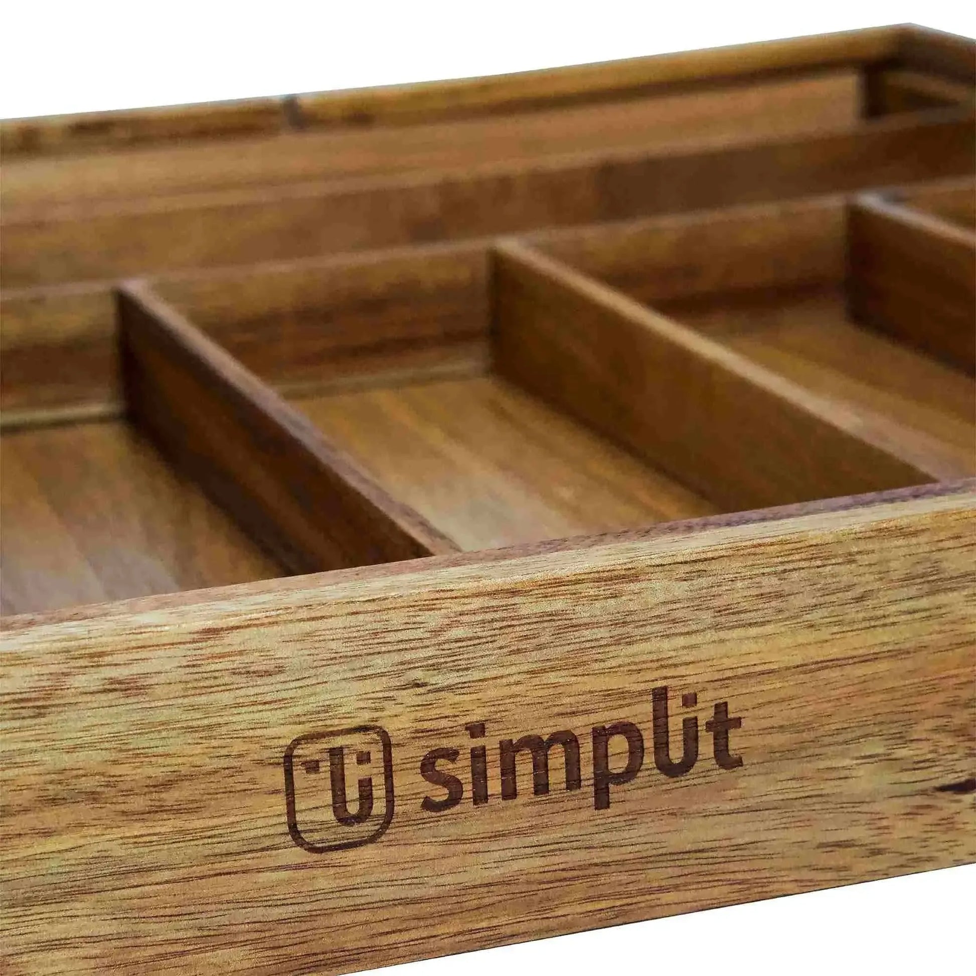 Organizador de Cubiertos Expandible Basel Simplit7#Marrón
