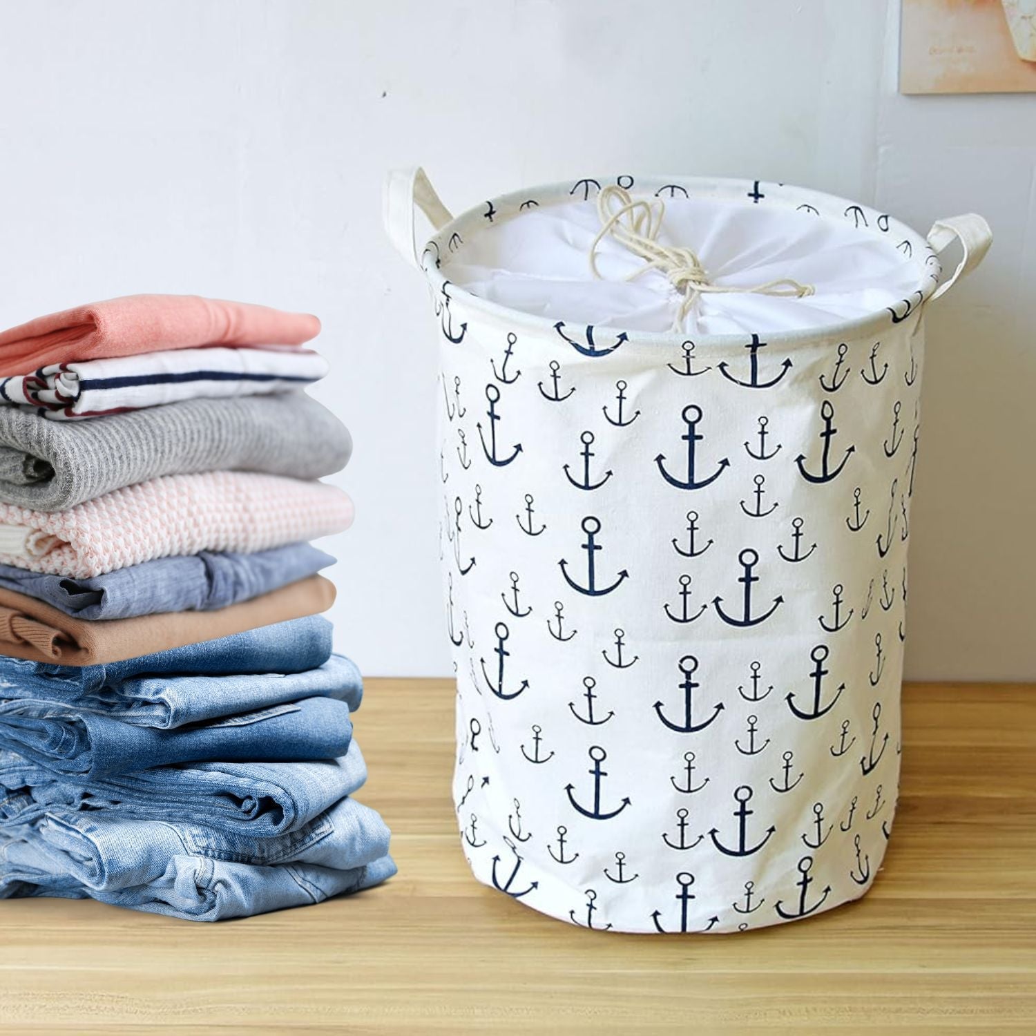 Pack 2 Cestas De Lavandería Ancla Santú Home & Deco1#Blanco