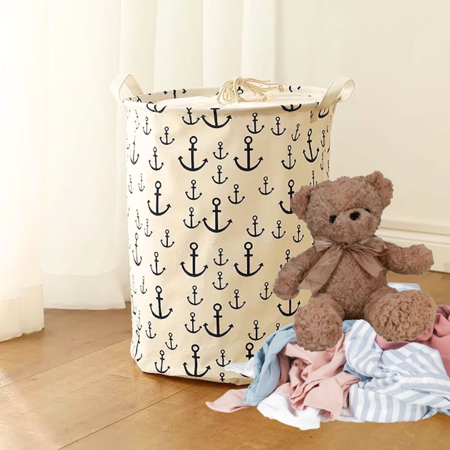 Pack 2 Cestas De Lavandería Ancla Santú Home & Deco2#Blanco