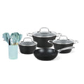 Pack Bateria Copper 7 Pzs  + Set 12 Utensilios Simplit3#Celeste
