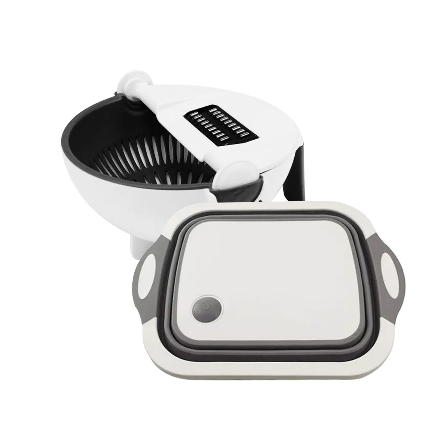 Pack Bowl Multifuncional + Tabla De Corte 3 En 1 Simplit1#Blanco