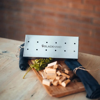 Pack Caja Ahumadora + Bolsa Chips Madera Para Ahumar Cerezo 100gr BlackHand2#Sin color