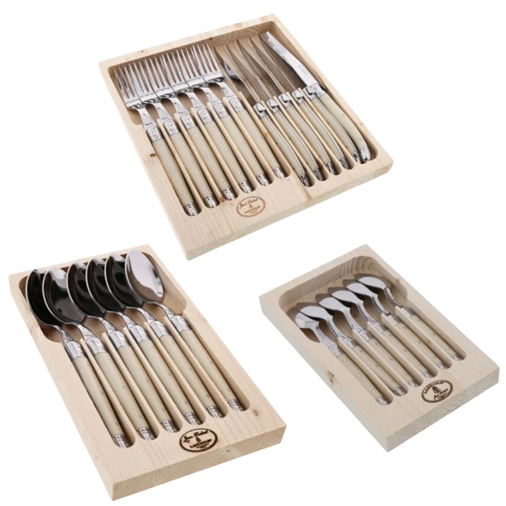 Pack Cuchillería 24 Pzs Laguiole Jean Dubost2#Crema