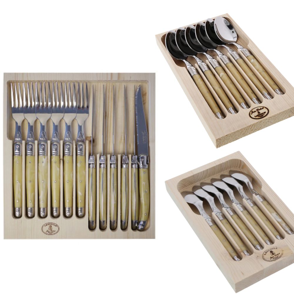 Pack Cuchillería 24 Pzs Laguiole Jean Dubost1#Beige