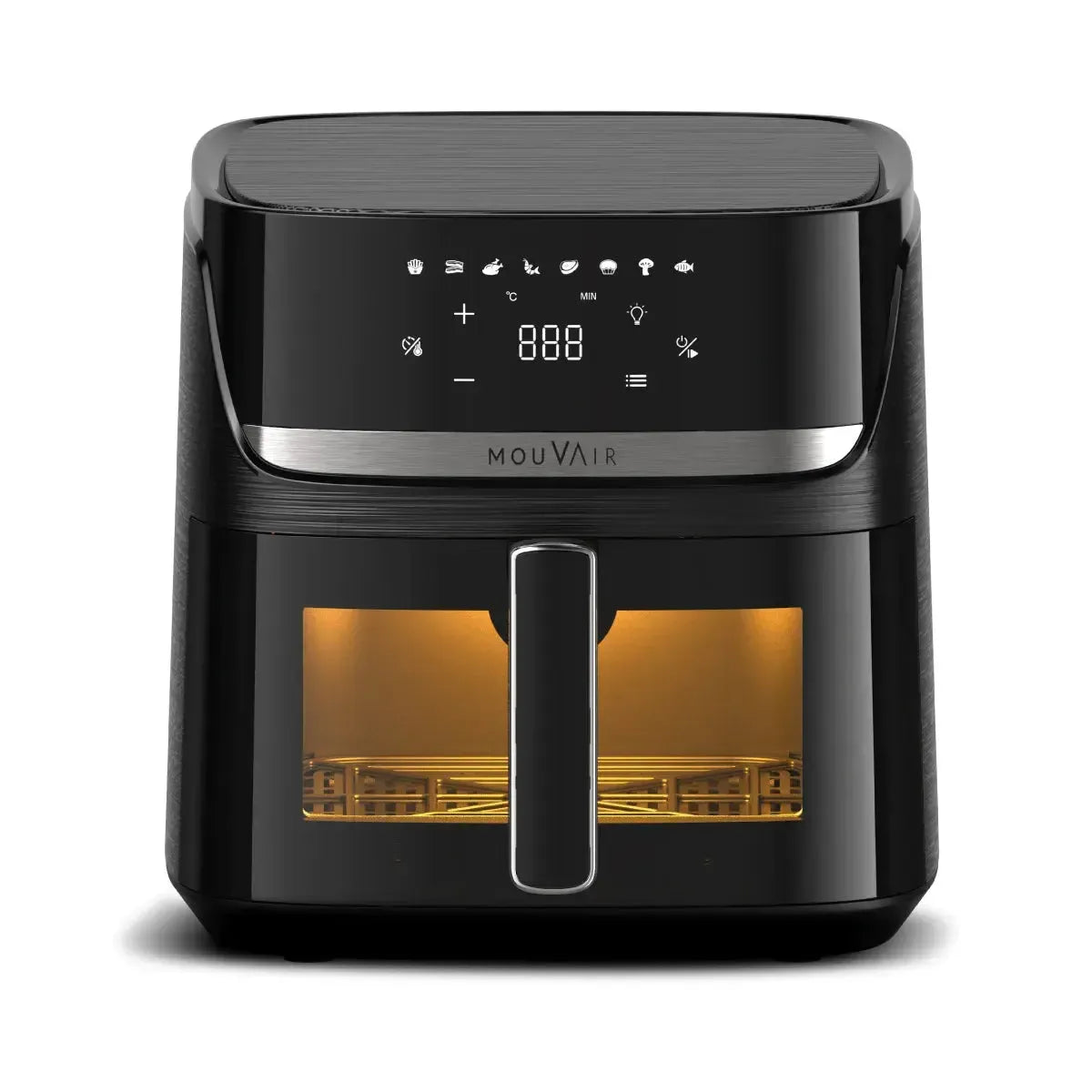 Freidora Aire Supreme 7.6L + Rociador De Aceite + Molde de Silicona Mouvair2#Negro