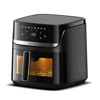 Freidora Aire Supreme 7.6L + Rociador De Aceite + Molde de Silicona Mouvair3#Negro