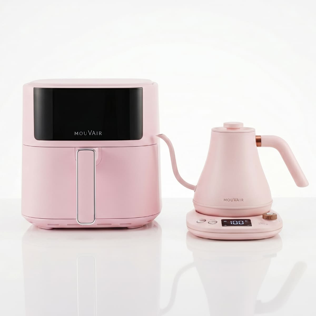 Pack Freidora de Aire Fry Rosa + Hervidor Inteligente Swan Mouvair Rosa-Freidoras de Aire