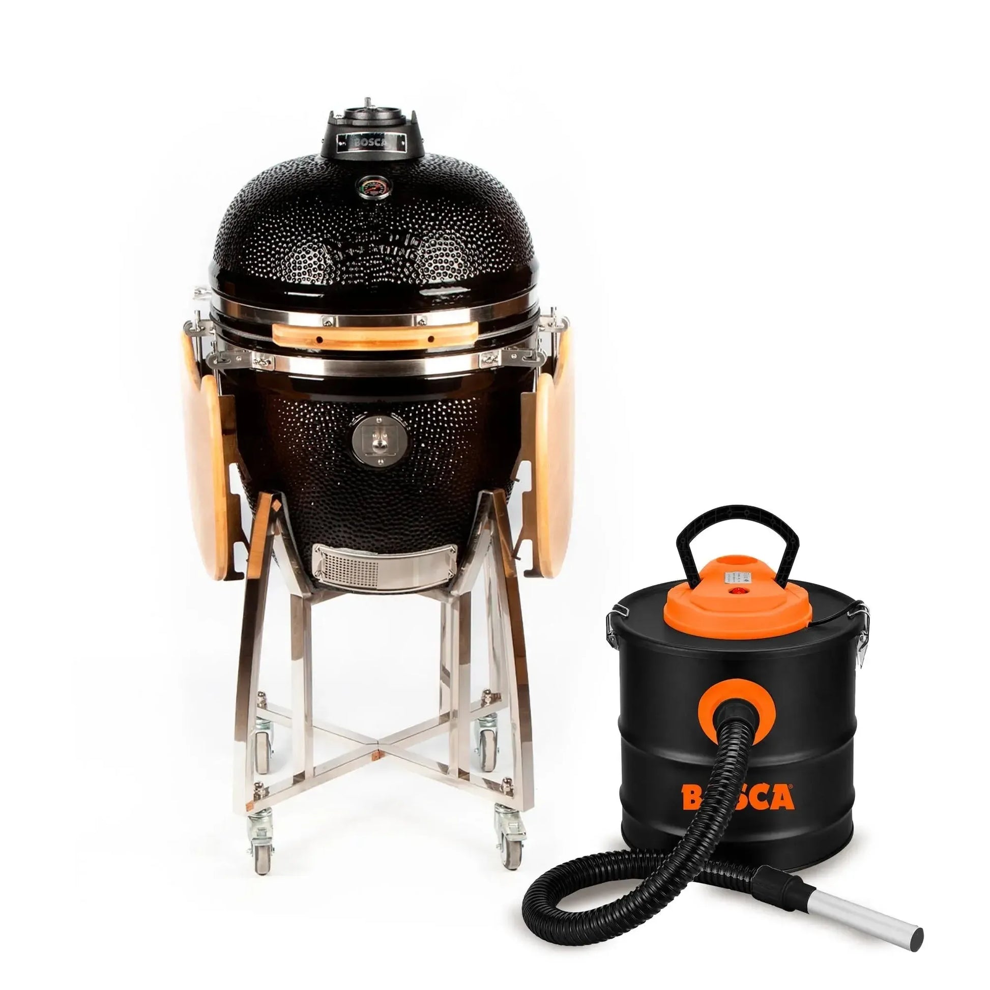 Pack Kamado Criollo 21” Negro + Aspiradora De Cenizas Bosca1#Negro