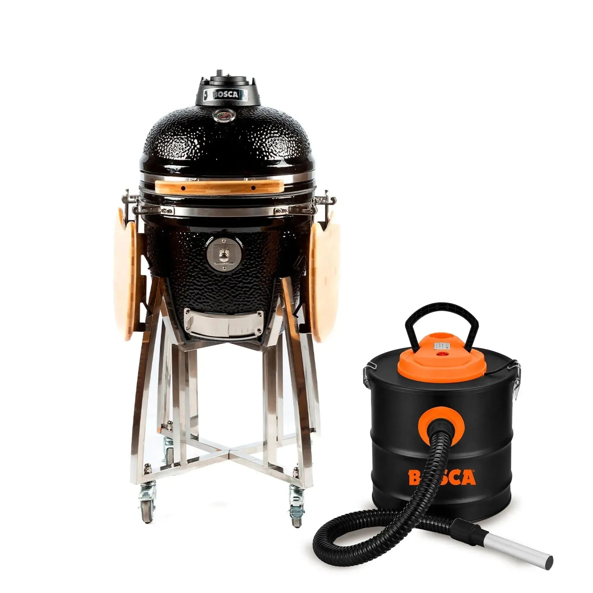 Pack Kamado Porteño 18” Negro + Aspiradora De Cenizas Bosca1#Negro