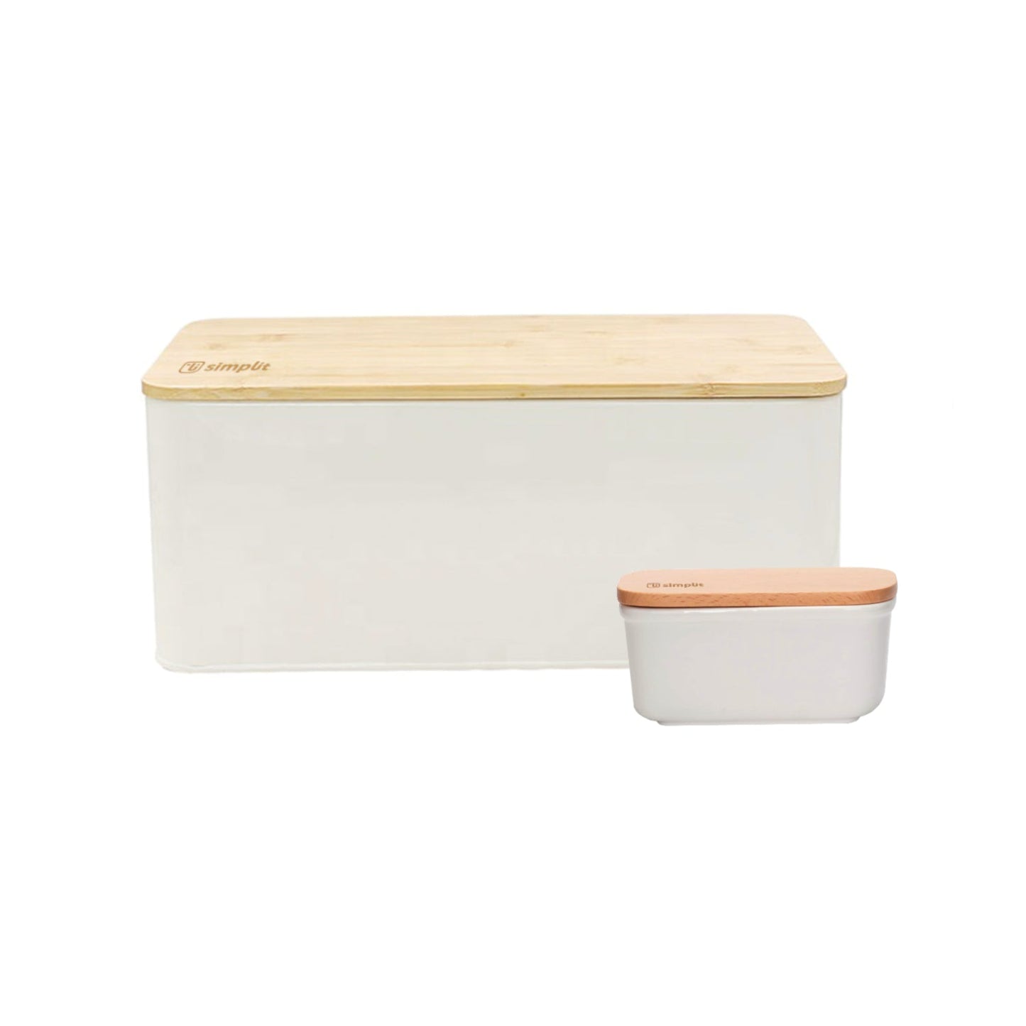 Pack Mantequillero 300ml + Panera Metálica Simplit1#Blanco