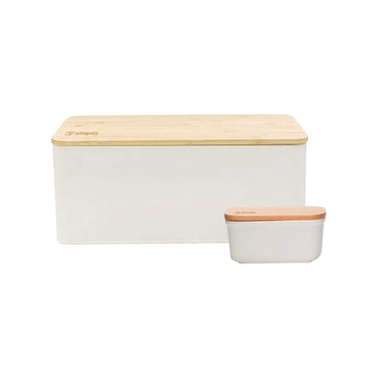 Pack Mantequillero 300ml + Panera Metálica Simplit1#Blanco