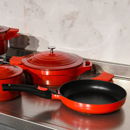 Pack Olla Cacerola 28cm + Sartén 24cm Toulouse Simplit1#Rojo