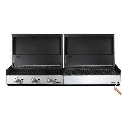 Pack Para Quincho Block Gas 750 + Block Carbón 750 Bosca1#Negro/Inox