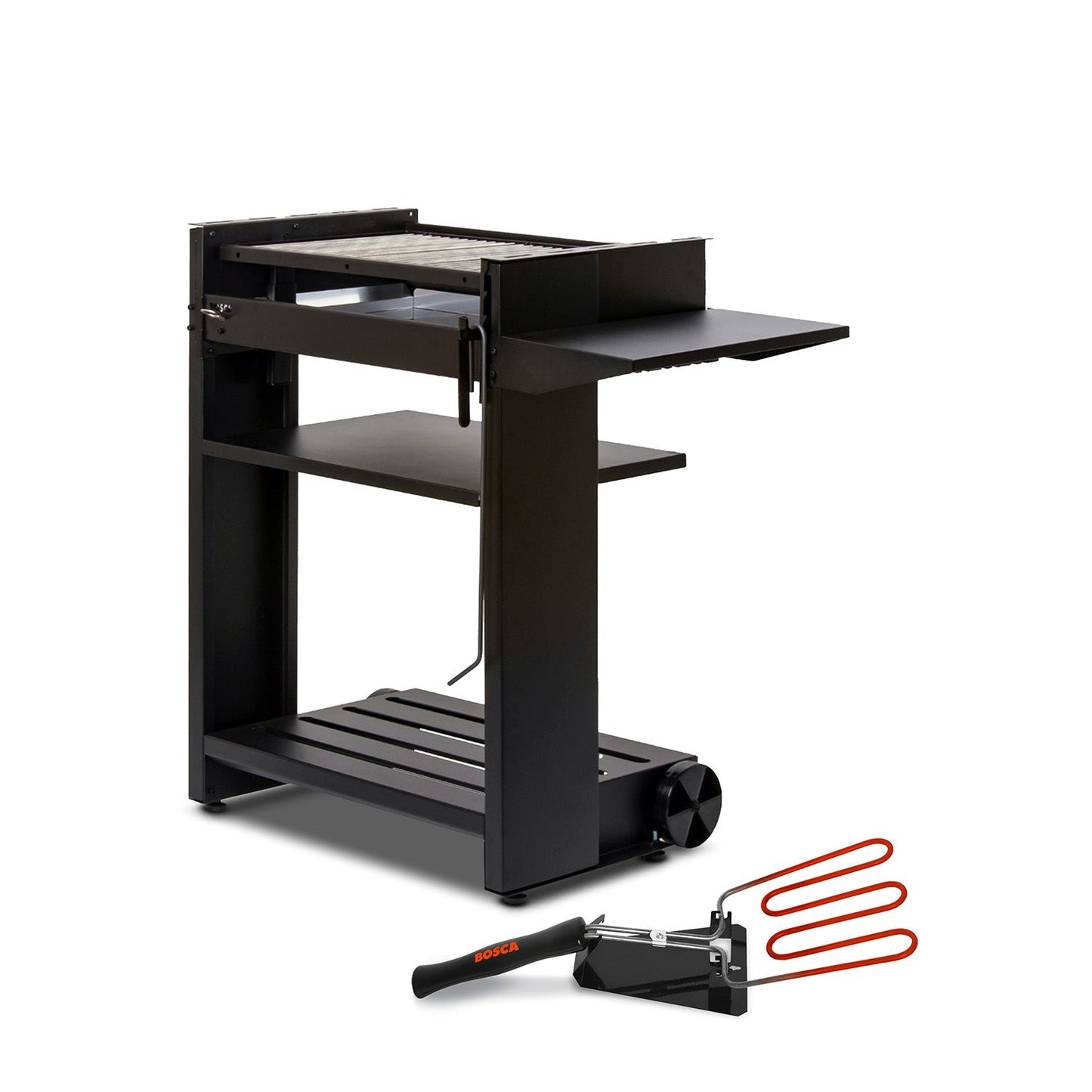 Pack Parrilla a Carbon Alerce Negro + Encendedor Electrico para Carbon1#Negro
