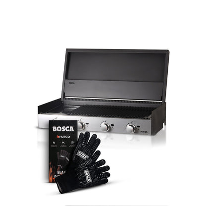 Pack Parrilla A Gas Block 1000 + Guantes Parrillero Bosca1#Gris