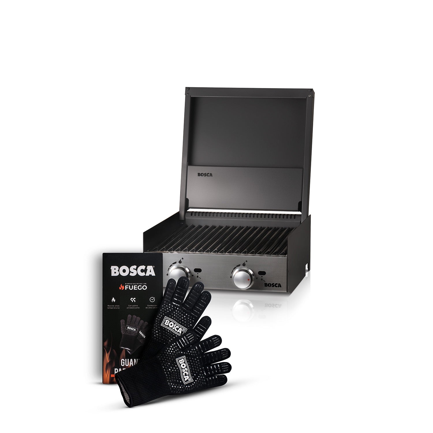 Pack Parrilla A Gas Block 500 + Guantes Parrillero Bosca1#Gris