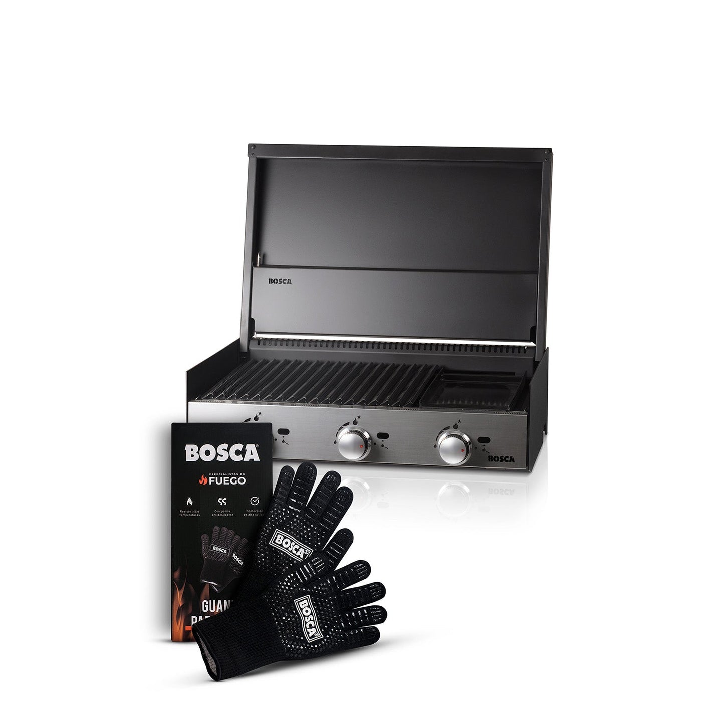 Pack Parrilla A Gas Block 750 + Guantes Parrillero Bosca1#Gris