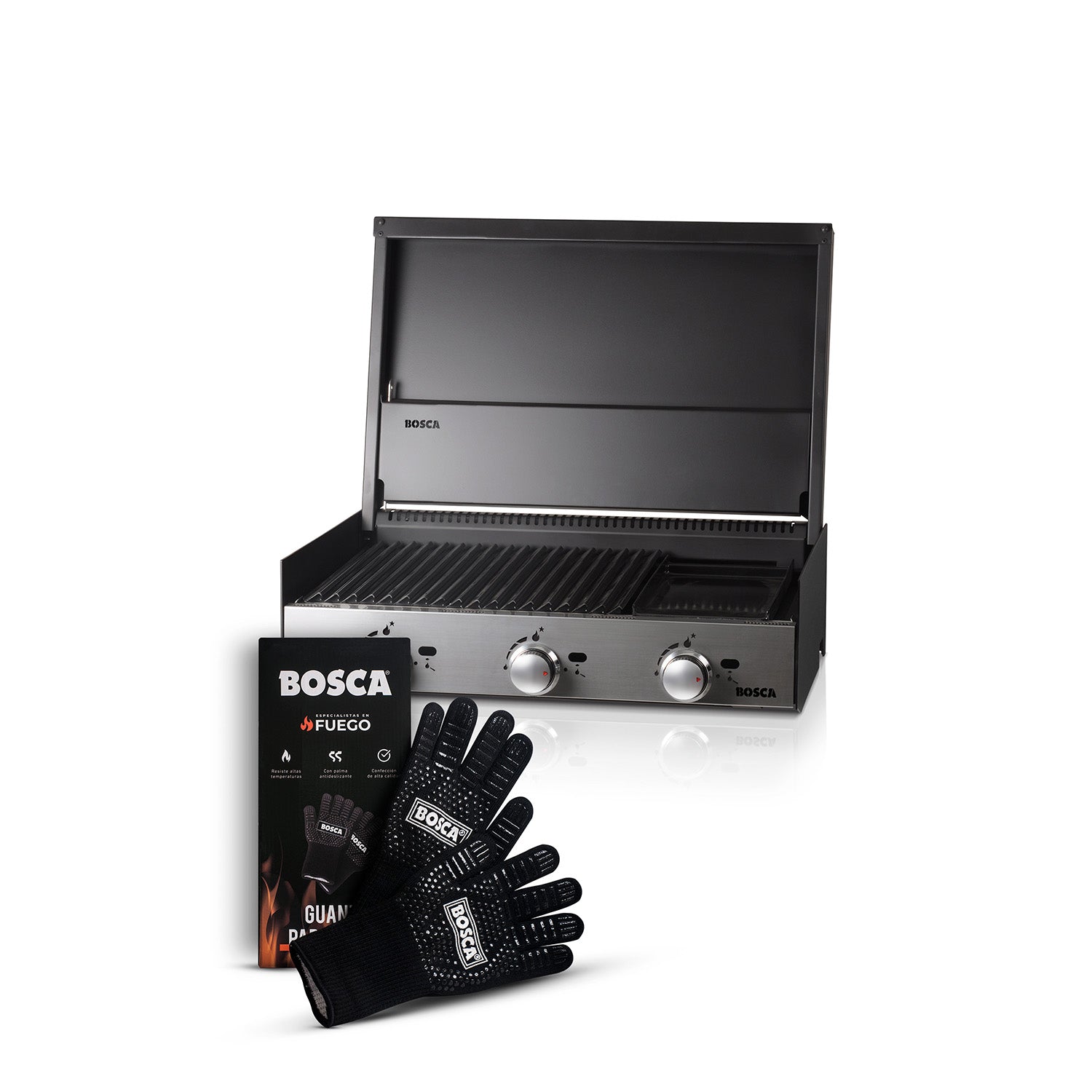 Pack Parrilla A Gas Block 750 + Guantes Parrillero Bosca1#Gris