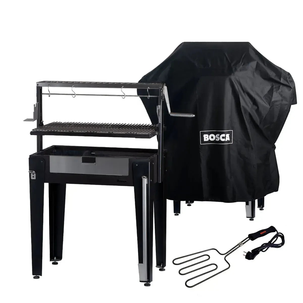 Pack Parrilla Maitén + Funda M + Encendedor Eléctrico Bosca1#Negro