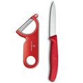Pack Pelador Cuchillo Verdura Victorinox1#Rojo / Rojo